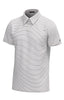 Southern Point | Bayside Stripe Performance Polo in White and Deep Water