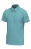 Southern Point | Youth Horizon Stripe Performance Polo in Coastal Water and White