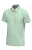 Southern Point | Youth Horizon Stripe Performance Polo in Spring Green and White