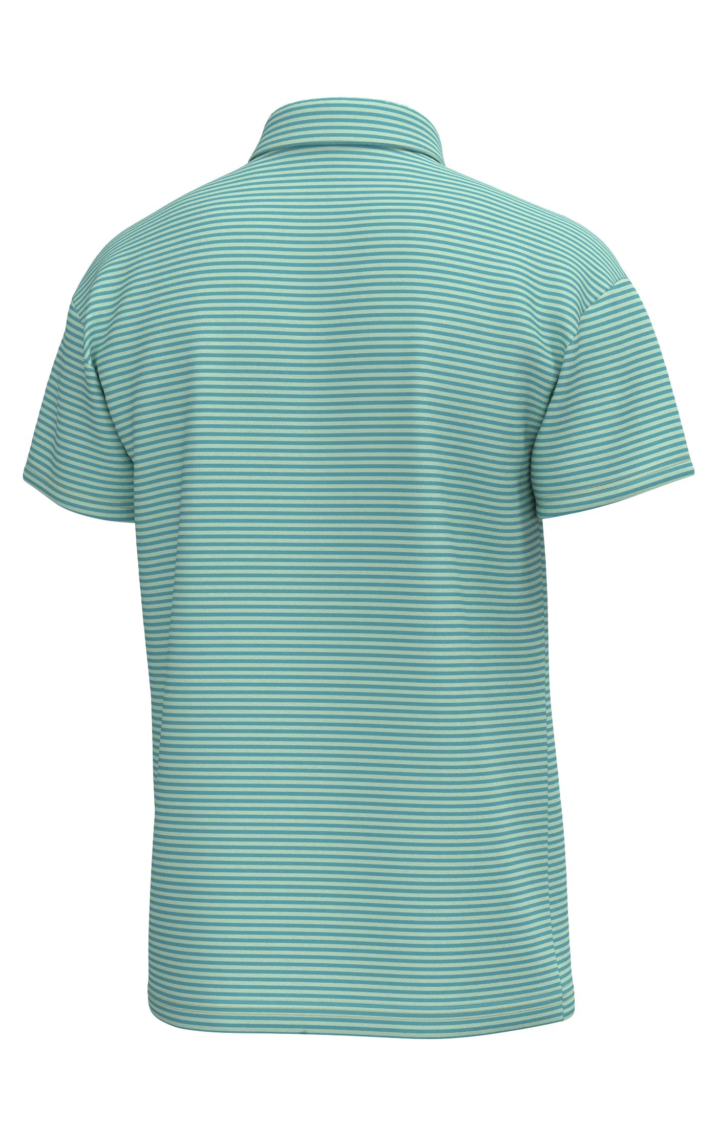 Southern Point | Morgan Stripe Performance Polo in Costal Water and Spring Green