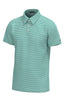 Southern Point | Morgan Stripe Performance Polo in Costal Water and Spring Green
