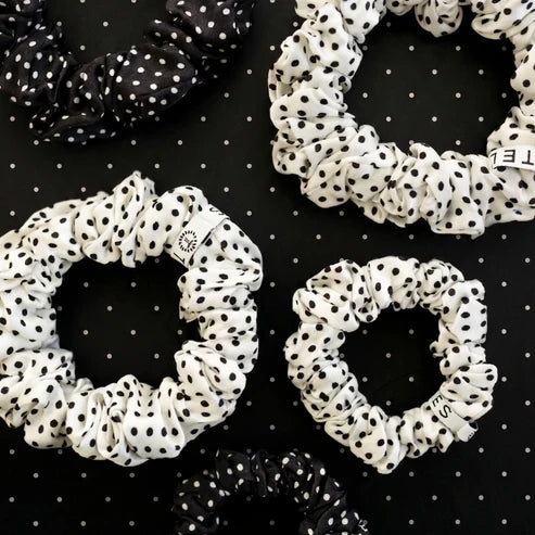 Teleties | Polka Dot Party Small Silk Scrunchies