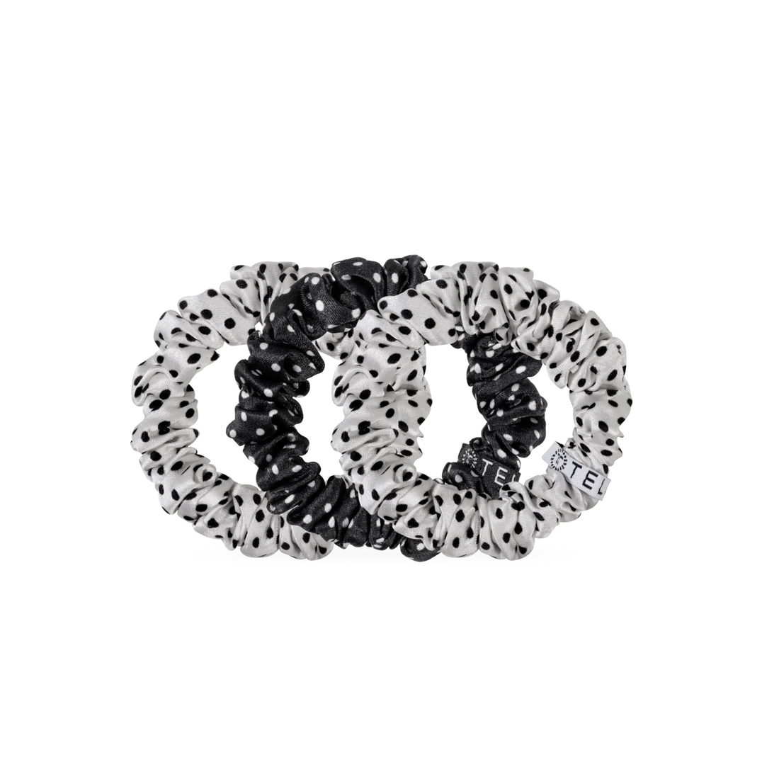 Teleties | Polka Dot Party Small Silk Scrunchies
