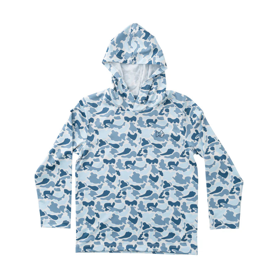 Prodoh Performance Hoodie LS Logo in Blue BP Camo