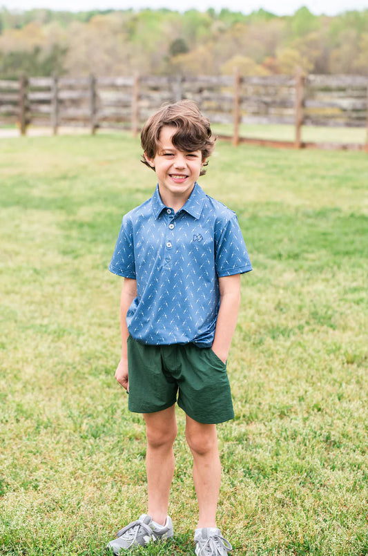 Prodoh Outrigger Performance Short in Smoke Pine Green