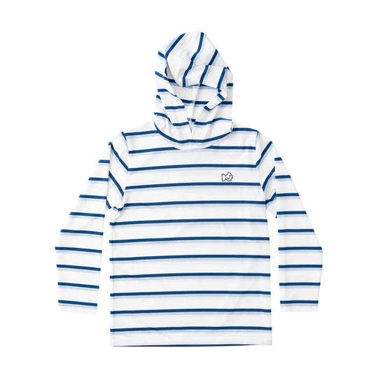 Prodoh | Boy's Pro Performance Hoodie T-shirt in African Pompano Stripe Art