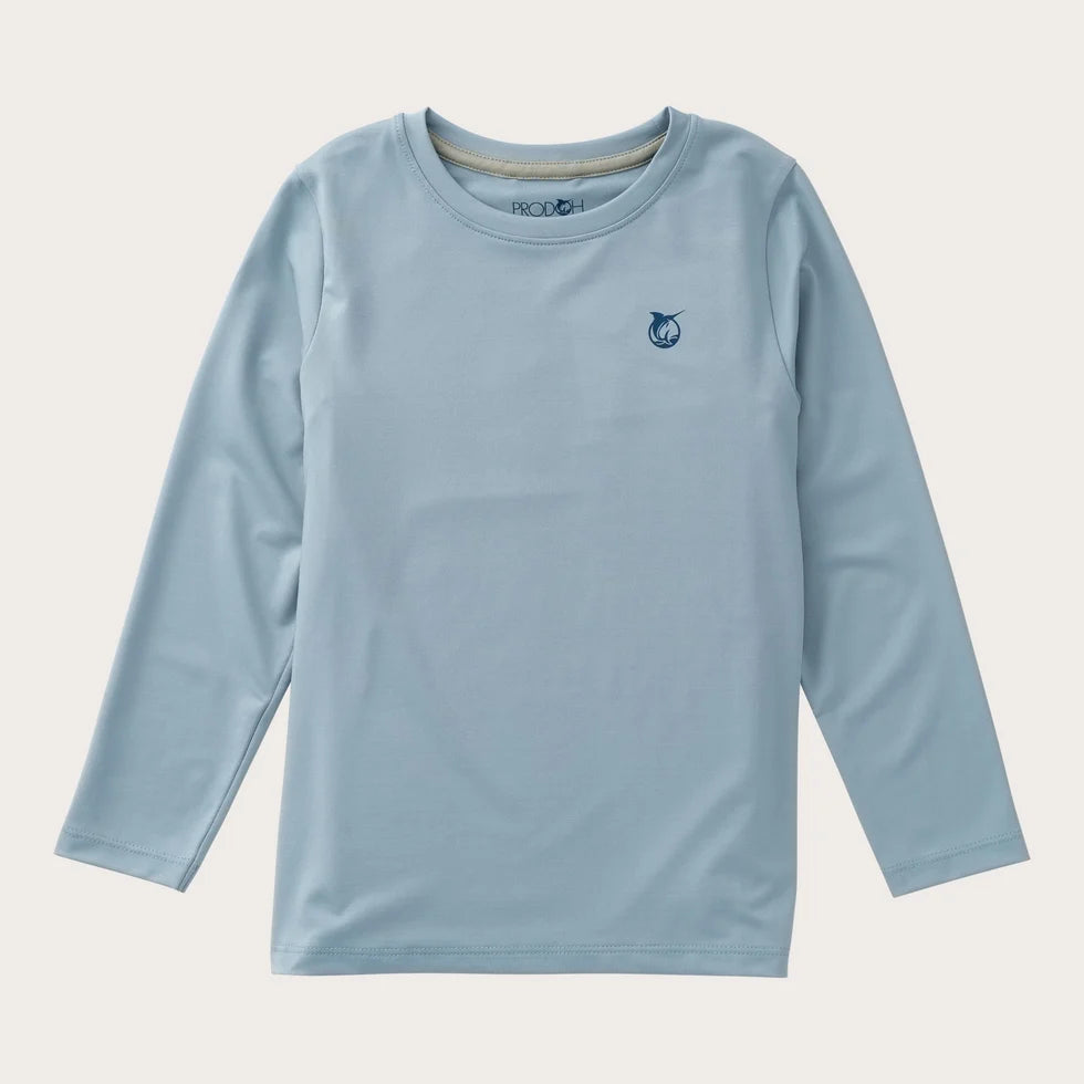 Prodoh | Boys' Performance Long Sleeve Trout T-shirt in Arona Blue