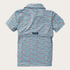 Prodoh | Boys' Short Sleeve Pro Performance Polo Shirt in Rainbow Trout Print