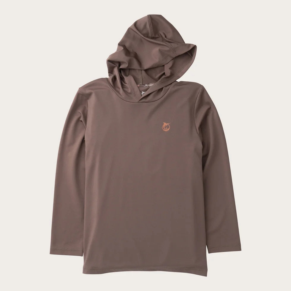Prodoh | Boys' Pro Performance Hoodie in Coffee Quartz Brown with Camo Logo