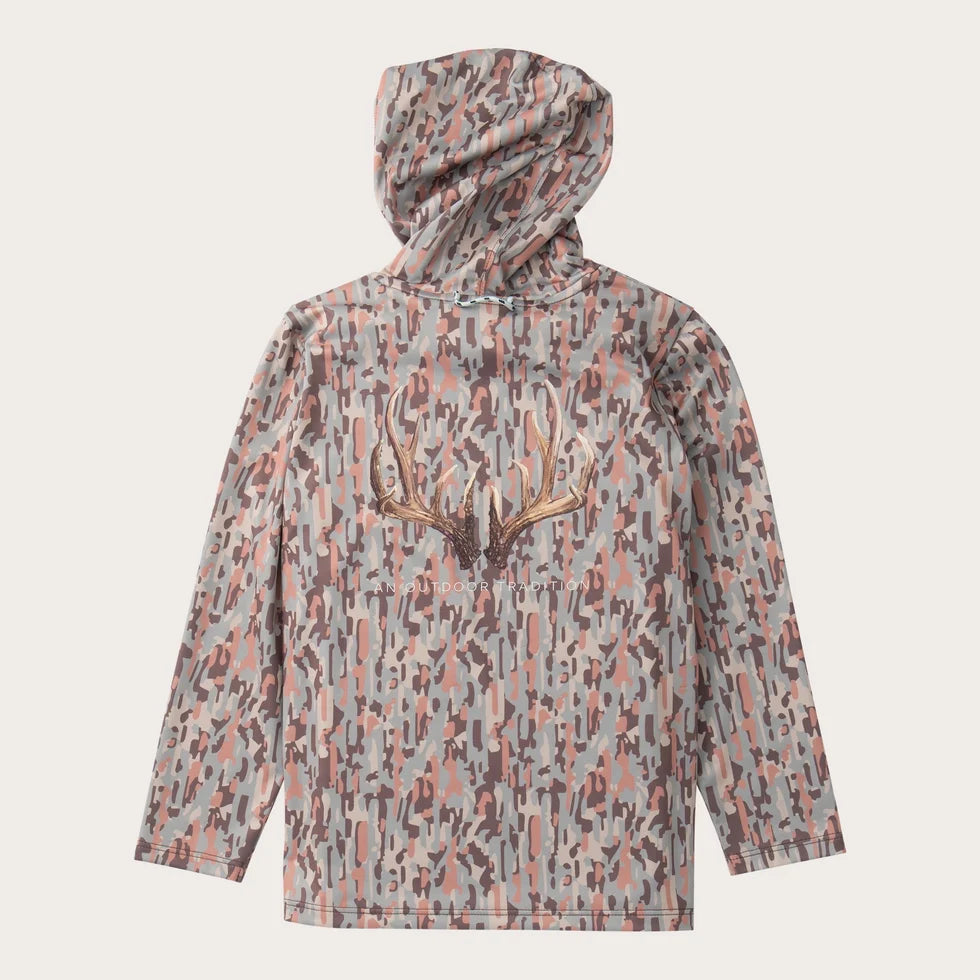 Prodoh | Boys' Pro Performance Hoodie in Neutral Camo with Deer Antlers