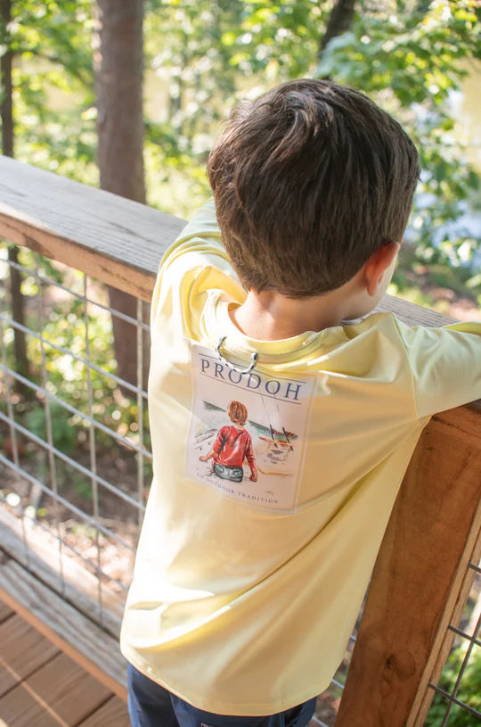 Prodoh | Boy's Pro Performance Long Sleeve T-shirt in Fishing Boy Art