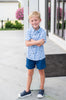 Prodoh | Boys' Outrigger Performance Shorts in Classic Navy Peony