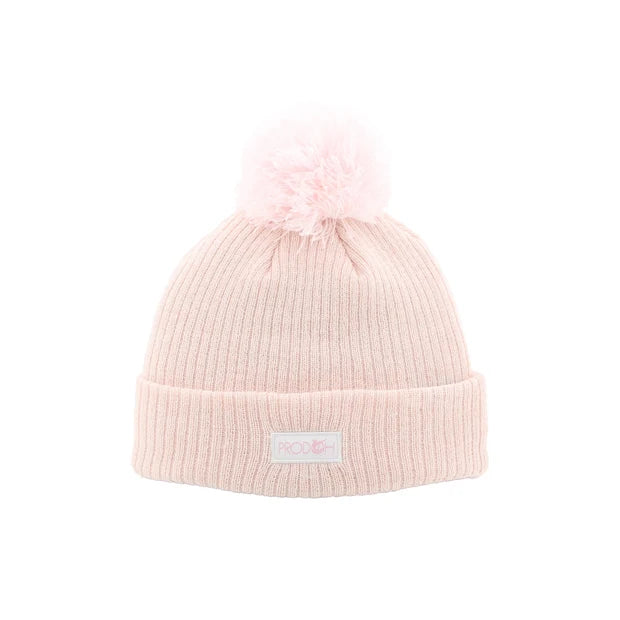 Prodoh | Girls' Knit Pom Pom Beanie in Pink Lady