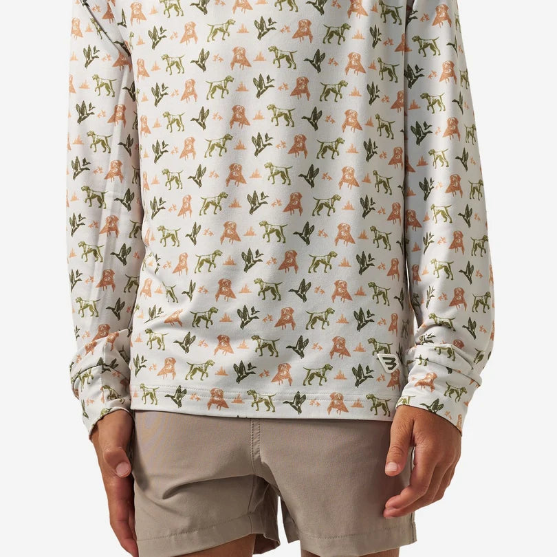 Burlebo | Youth Performance Hoodie in Mallard Duck Dog