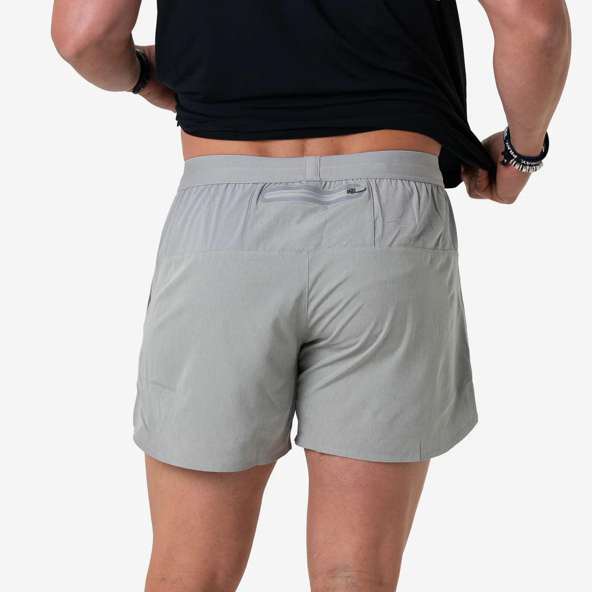 Burlebo | Training Shorts in Heather Light Grey