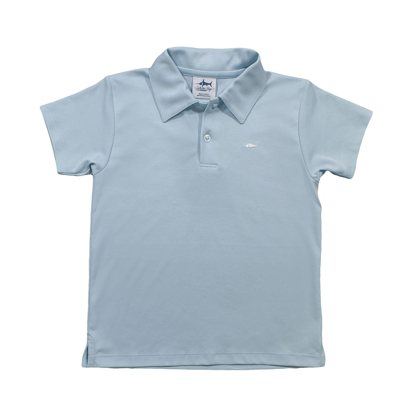 Saltwater Boys Signature SS Pima Polo in Light Blue