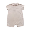 Saltwater Boys Signature Pima Polo Romper in Sand