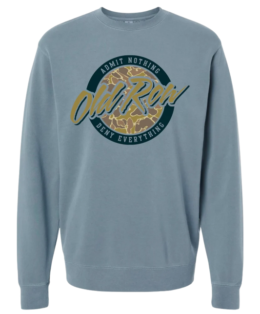 Old Row | 80s Camo Circle Crewneck in Slate