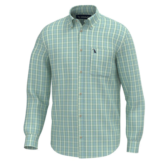 Local Boy | Buffkin Dress Shirt in Teal/Lime/Sailor Blue