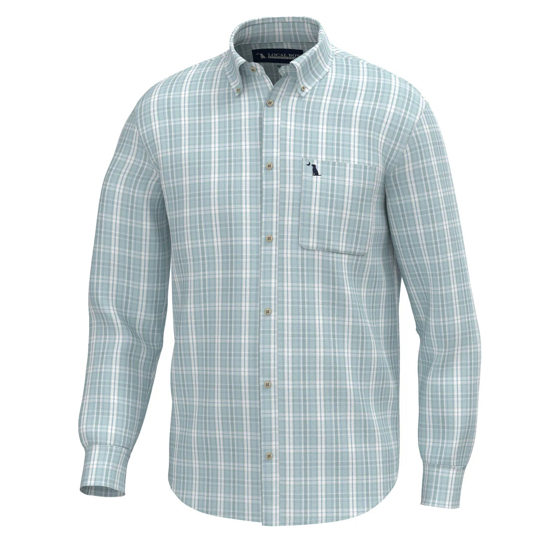 Local Boy | Youth Sherry Dress Shirt in Mist/Teal/Light Blue