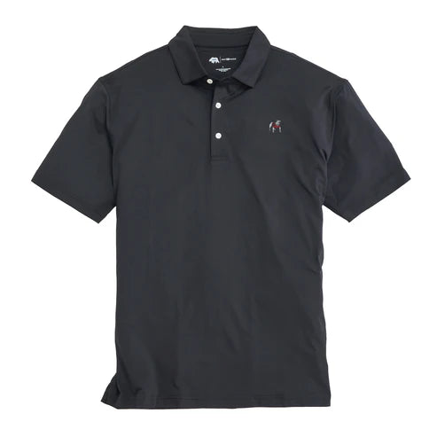 Onward Reserve Standing Bulldog Solid Performance Polo in Black