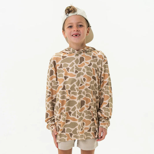 Burlebo Kids Performance Hoodie in Venado Camo