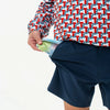 Burlebo | Youth Everyday Shorts in Deep Water Navy with Mayan Pocket