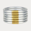 BuDha Girl | Silver All Weather Bangles (Set of 6)