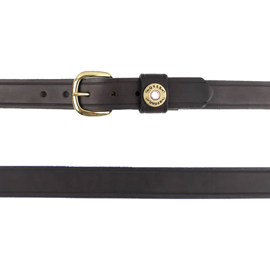 Over Under I Single Shot Leather Belt in Brown