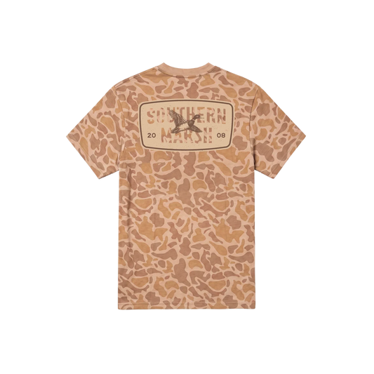Southern Marsh | Youth SEAWASH Originals - Branding - 08 Duck T-Shirt in Camo Camel