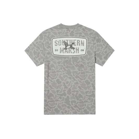 Southern Marsh | Youth SEAWASH Originals - Branding - 08 Duck T-Shirt in Camo Light Gray