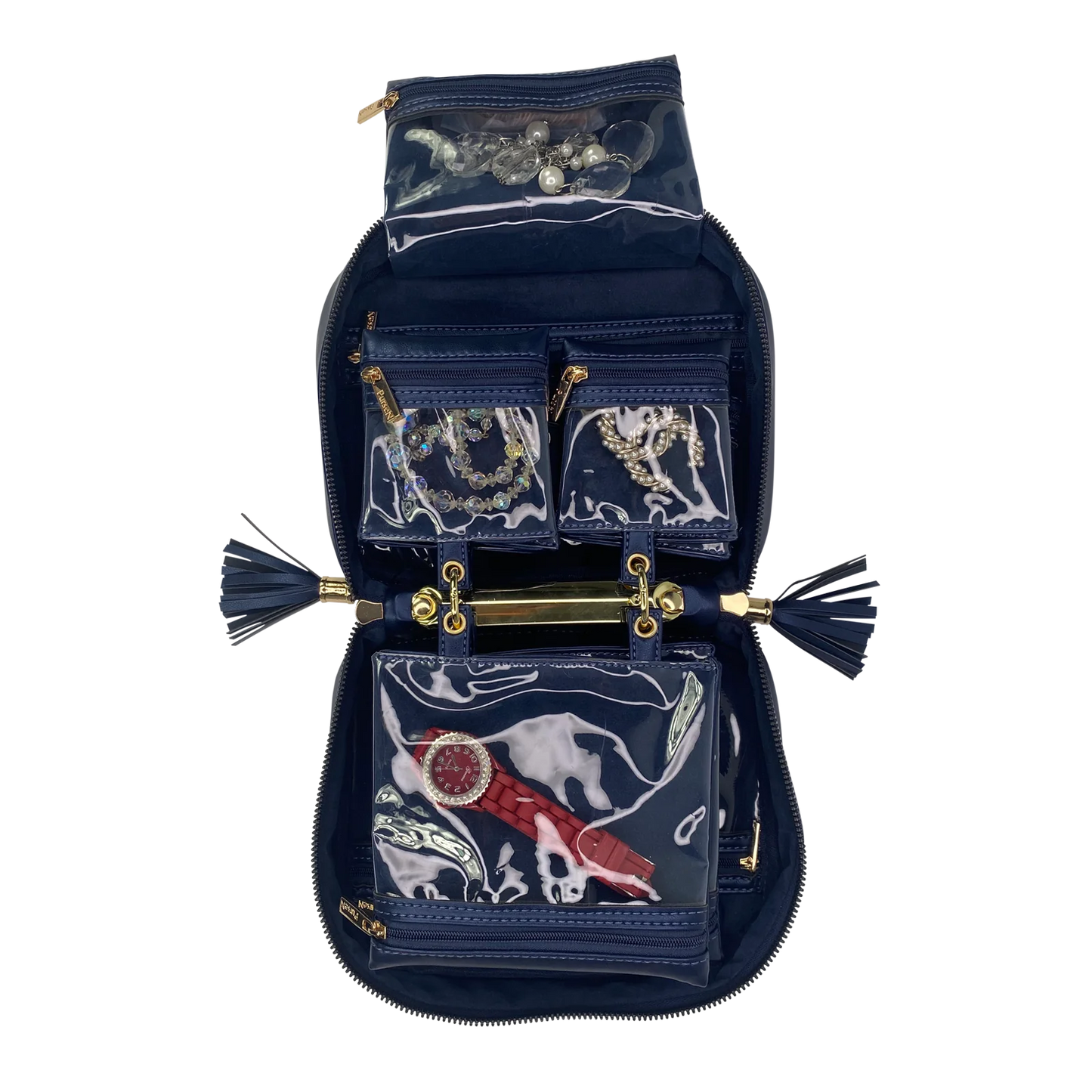 PurseN Trinity Jewelry Case - Greek Navy