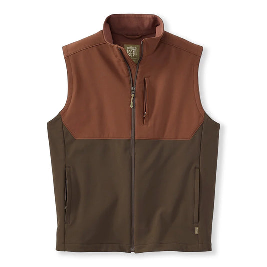 TSG | Speyside Softshell Vest in Cognac/Rustic Olive