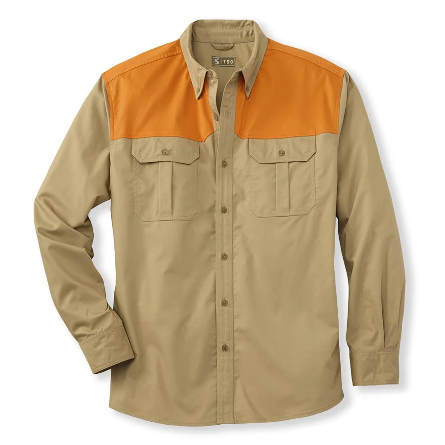 TSG | Airetex™ Midweight Field Shirt in Field Khaki/Blaze