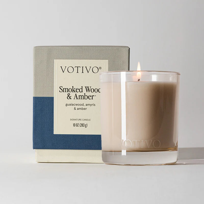 Votivo | Smoked Wood & Amber 10 oz. Signature Candle
