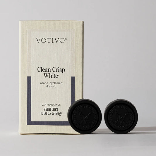 Votivo | Clean Crisp White Car Fragrance (2 Pack)