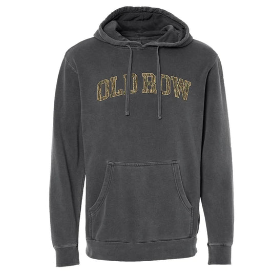 Old Row | Camo Fill Pigment Dyed Hoodie in Charcoal