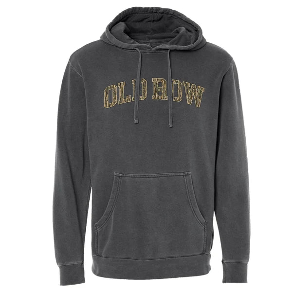 Old Row | Camo Fill Pigment Dyed Hoodie in Charcoal