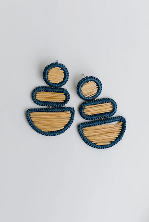 Corey Earrings in Navy