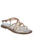 Naked Feet Minimalist Flat Sandal in Gold