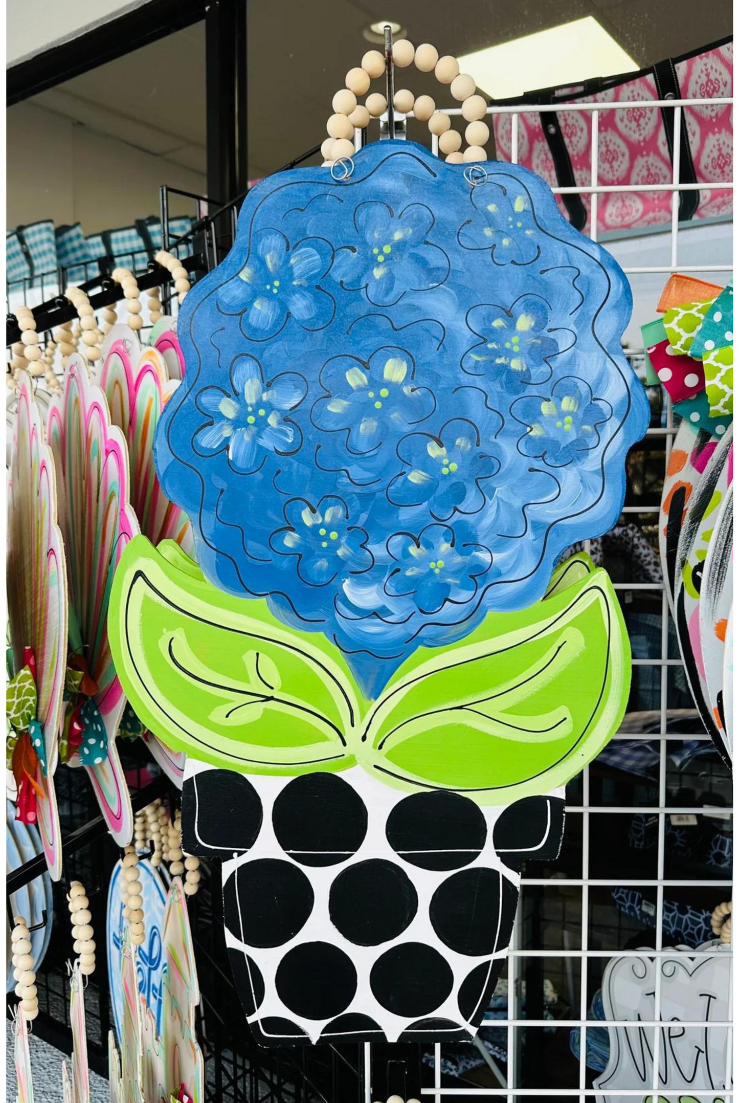 Blue Hydrangea Door Hanger