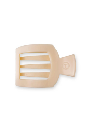 Almond Beige Small Flat Square Clip