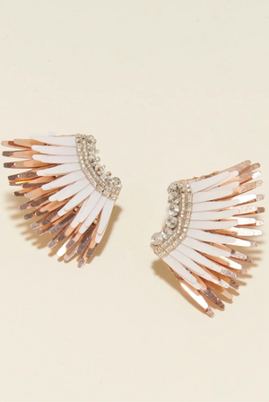 Mignonne Gavigan Mini Madeline Earrings in Ivory & Rose Gold