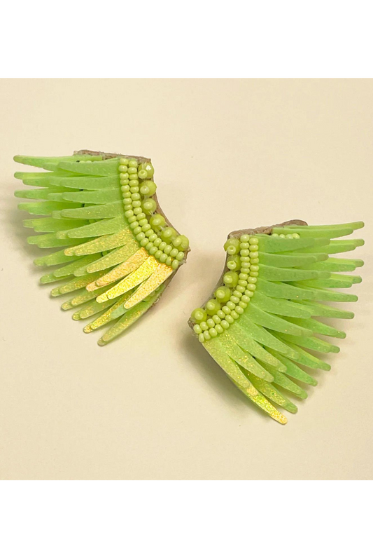 Mignonne Gavigan Mini Madeline Earrings in Lime Yellow