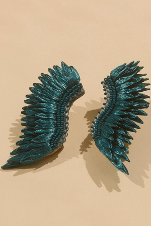 Mignonne Gavigan Midi Madeline Earrings in Dark Blue