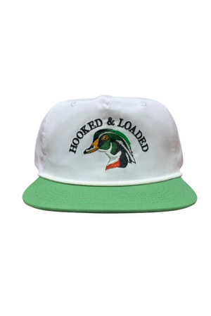 Hooked & Loaded Woodie Rope Hat in Green & White