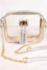 Addison Clear Crossbody in Platinum