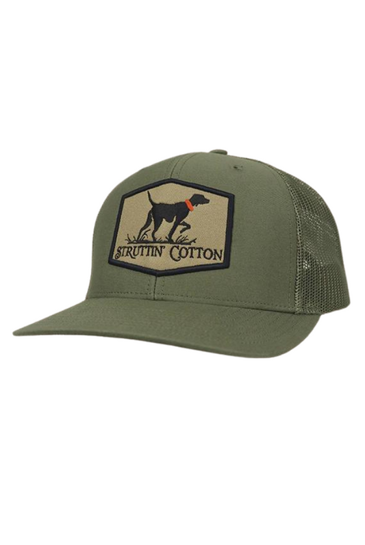 Struttin Cotton Pointer Patch Hat in Loden