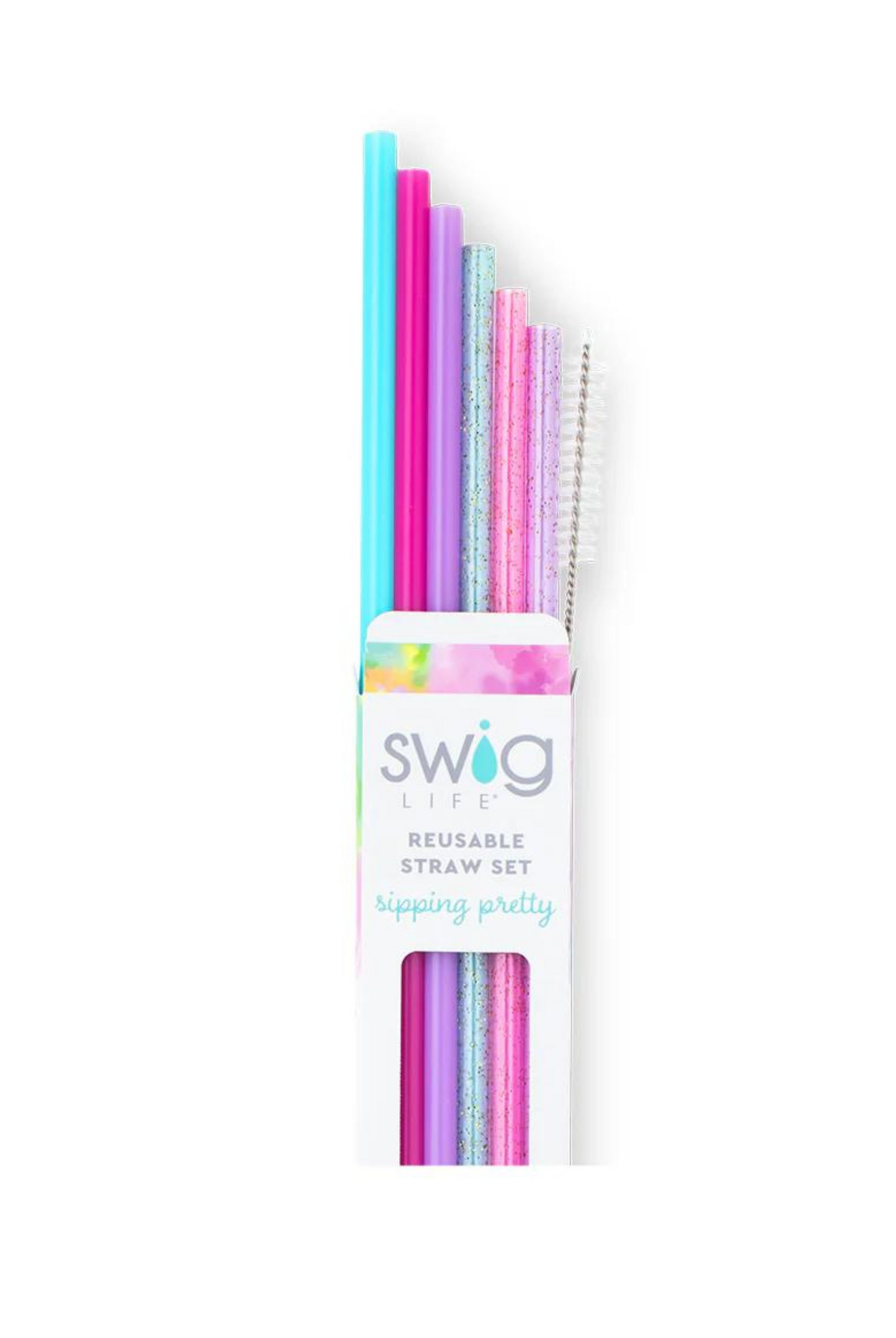 Cloud Nine Glitter Reusable Straw Set