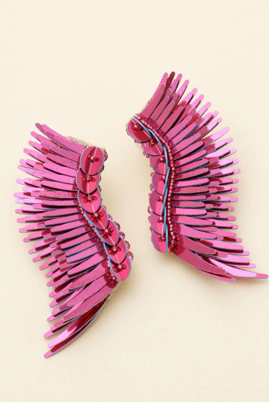 Mignonne Gavigan Midi Madeline Earrings in Metallic Magenta